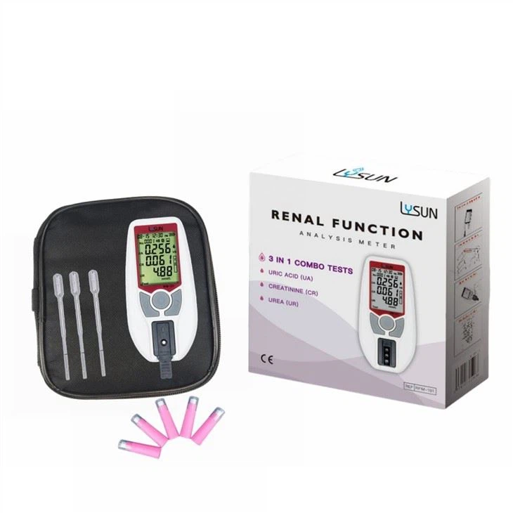 CE Approved Handheld Lysun Brand Renal Function Analyais Meter URIC ACID,UREA,CREATININE