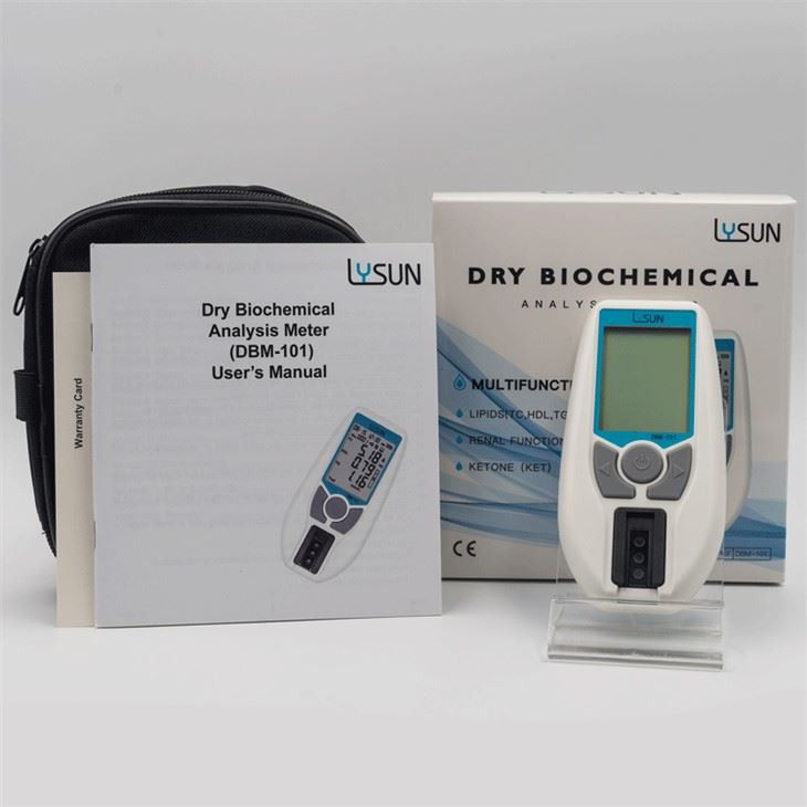 Handheld LYSUN Dry Biochemical Meter Monitor High Density Lipoprotein Cholesterol UA CR UR Test