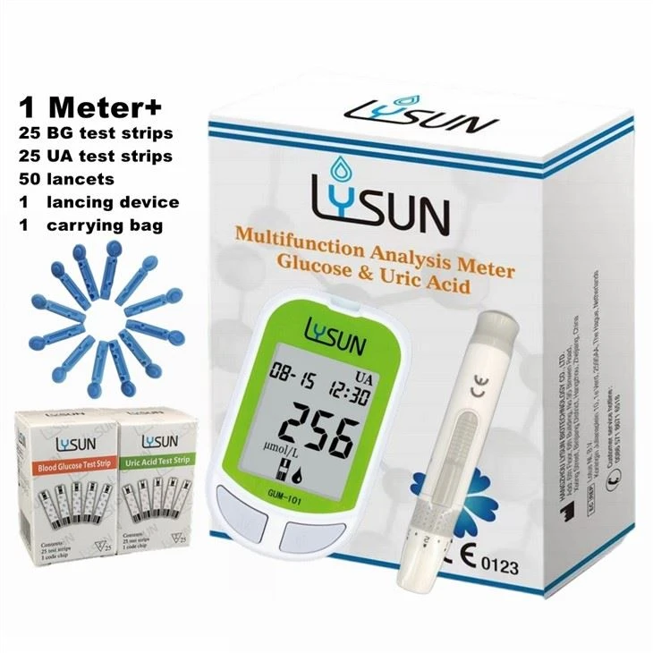 Lysun Multi-functional Analyzer Glucose&Uric Acid Meter