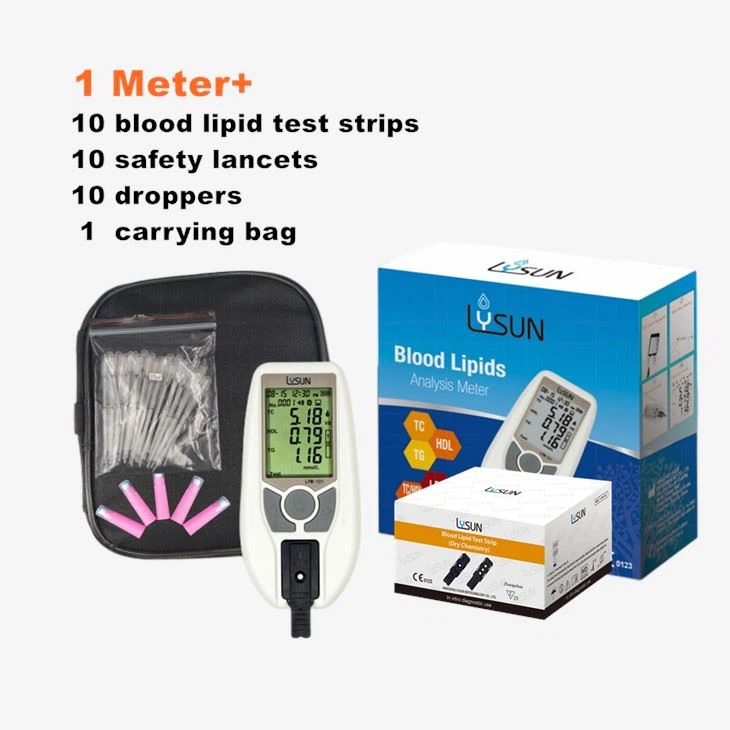 LYSUN Portable 6 in 1 TC/TG/HDL/UR/UA/CR Dry Biochemical Analyzer For Cholesterol U