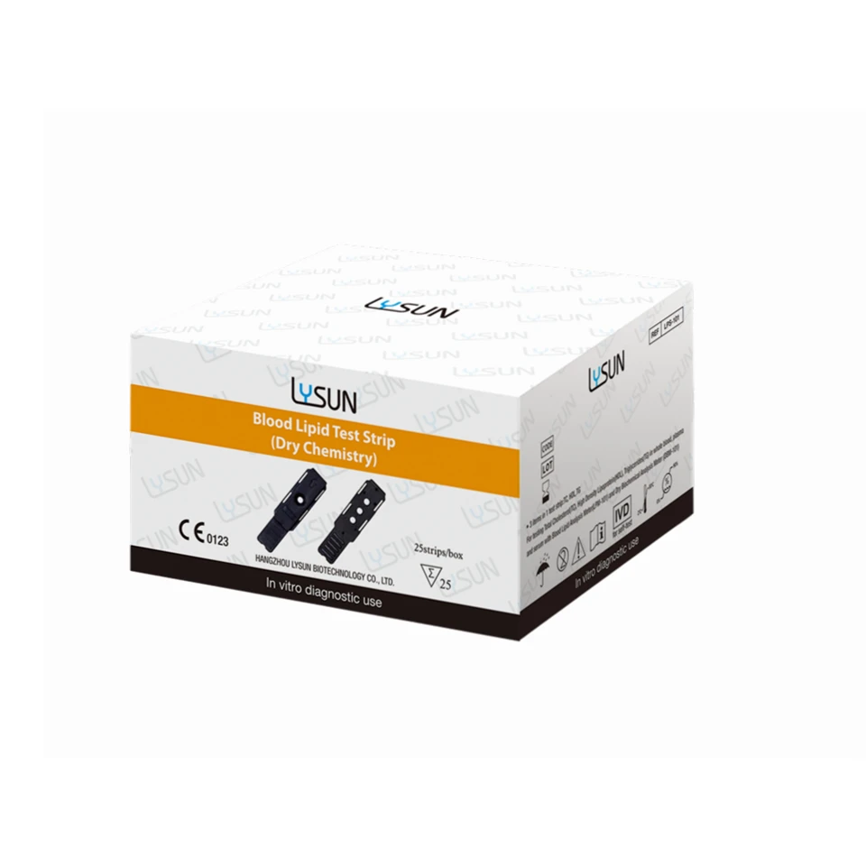 LYSUN 3in1 Striscia reattiva per lipidi nel sangue per l'uso del misuratore di analisi dei lipidi nel sangue dei trigliceridi del colesterolo HDL