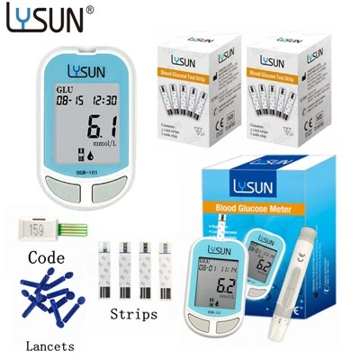Lysun miglior prezzo monitor della glicemia diabete apparecchiature per l'analisi del sangue misuratore della glicemia