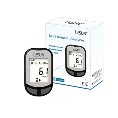 Misuratore di glicemia, acido urico e chetoni nel sangue Lysun GUK-101