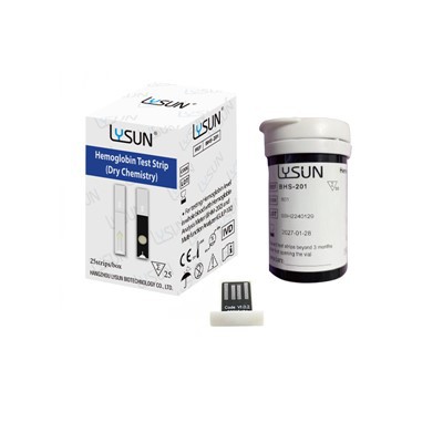 LYSUN Nuovo BHS-201 Kit di strisce reattive per l'emoglobina con lancette per analizzatore HCT BHM-202